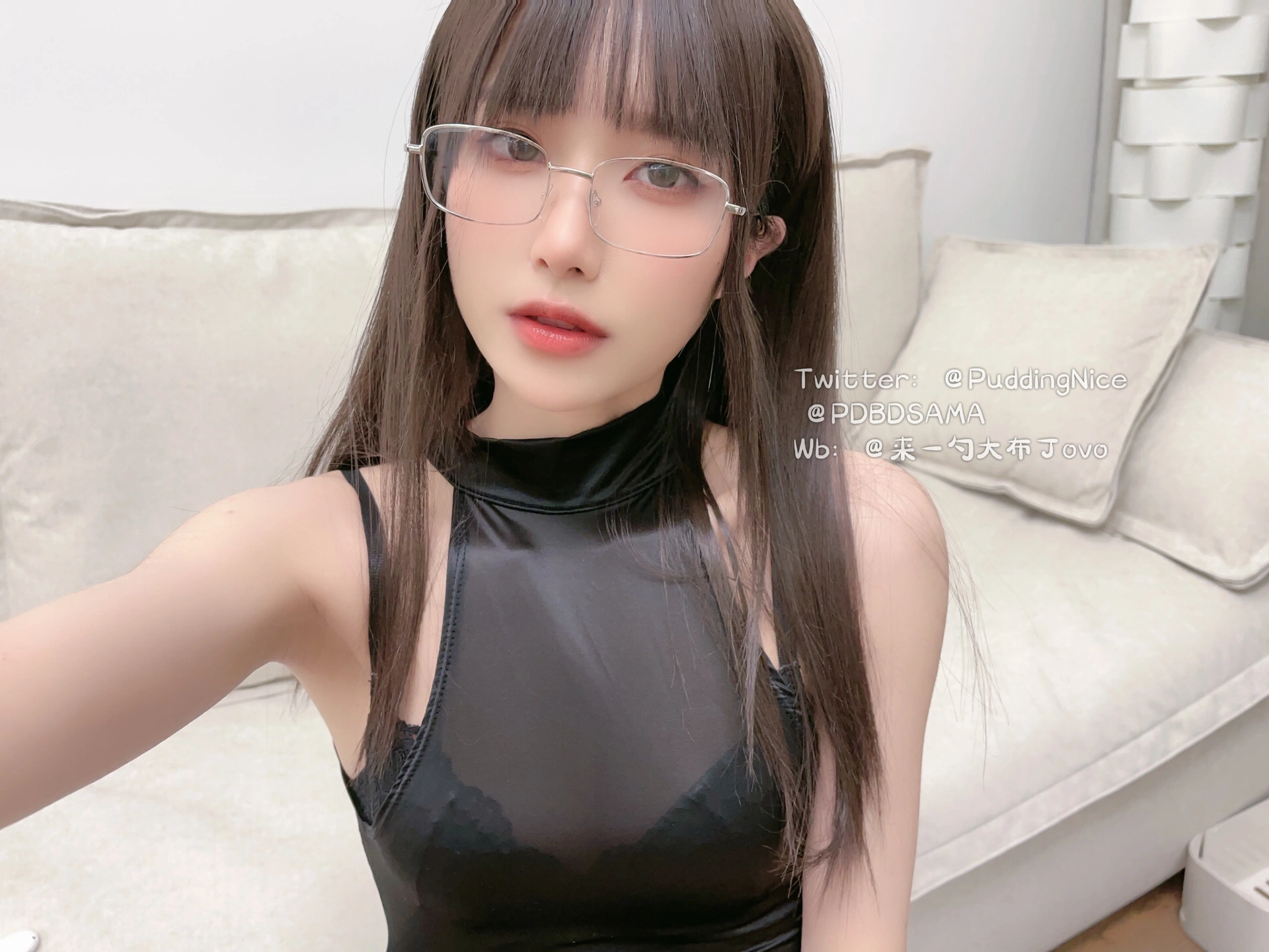 布丁大法 – NO.032 黑色旗袍 1